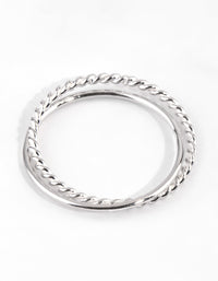Sterling Silver Twisted Ring Set - link has visual effect only