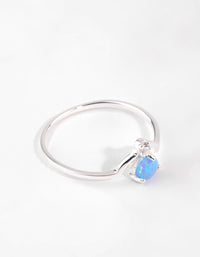 Sterling Silver Opal Ring - link has visual effect only