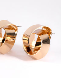 Gold Thick Knot Earrings - link has visual effect only