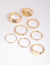Gold Textured Ring Pack - link has visual effect only