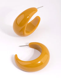 Mustard Yellow Hoop Earrings - link has visual effect only