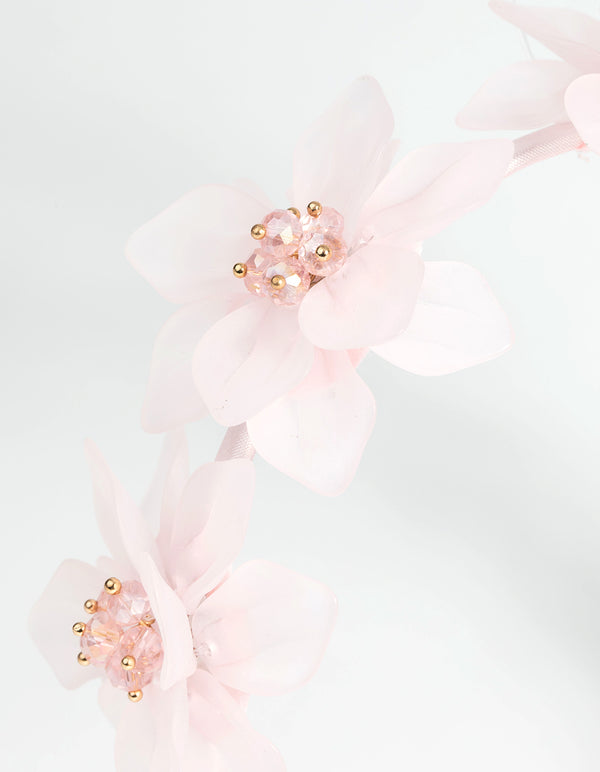 Frosted Flower Acrylic Alice Band