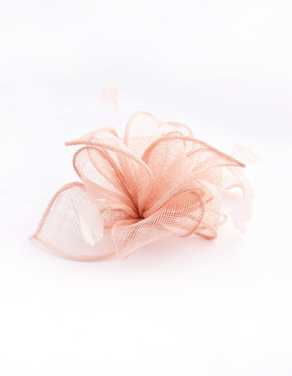 Blush Feather Straw Clip