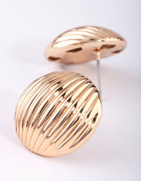 Round Gold Stud Earrings - link has visual effect only