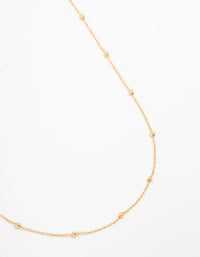 Gold Plated Sterling Silver Ball Chain Necklace - link has visual effect only