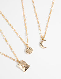 Gold Celestial Diamante Necklace Set - link has visual effect only
