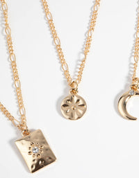 Gold Celestial Diamante Necklace Set - link has visual effect only