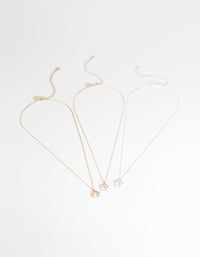Mixed Metal Diamante Necklace Set - link has visual effect only