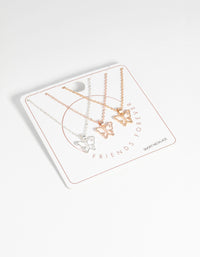 Mixed Metal Butterfly Necklace Pack - link has visual effect only