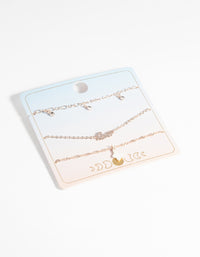 Rose Gold Butterfly Bracelet Set - link has visual effect only