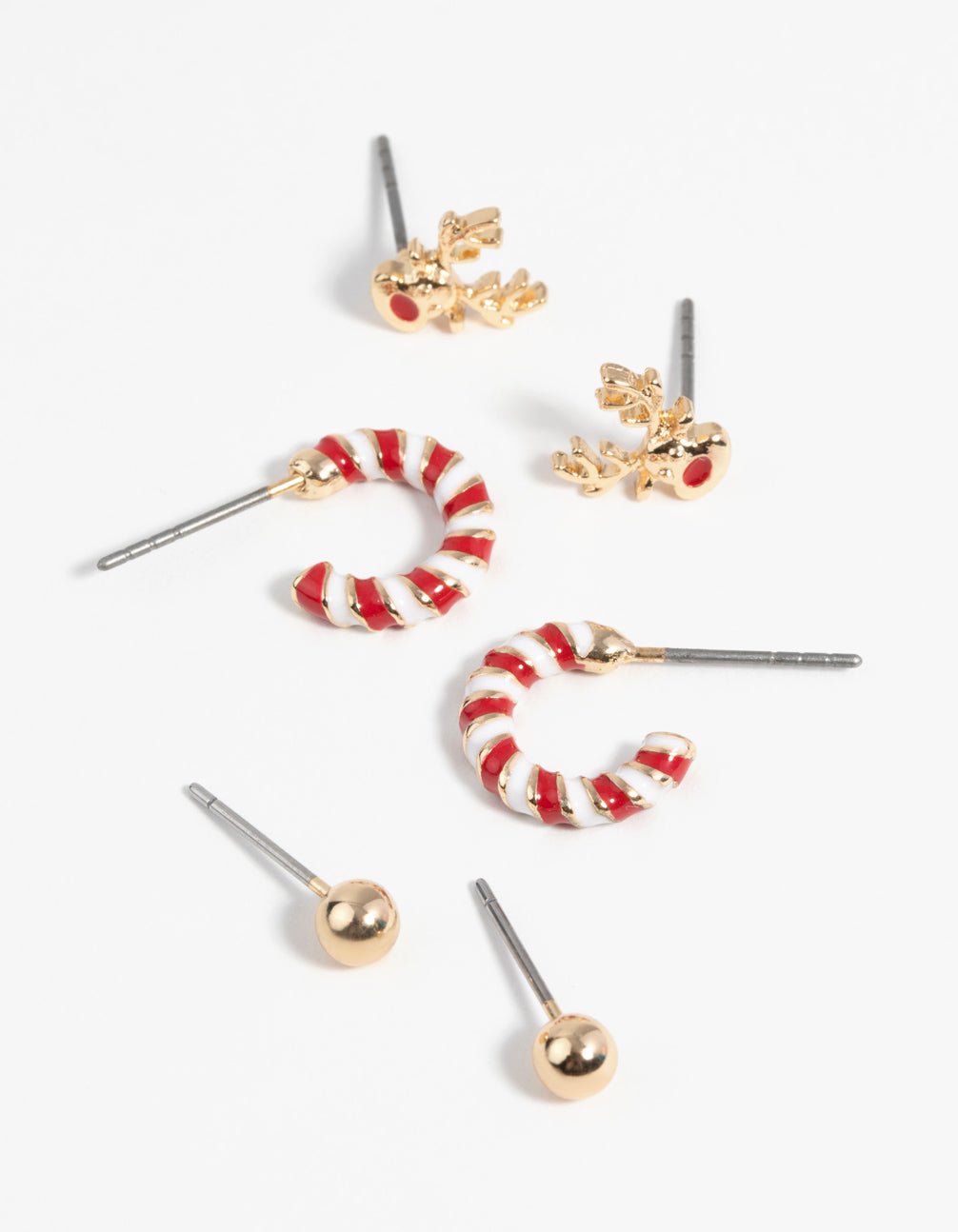 Festive Reindeer Stud Earring Pack