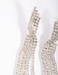 Silver Twisted Strand Drop Earrings - link has visual effect only