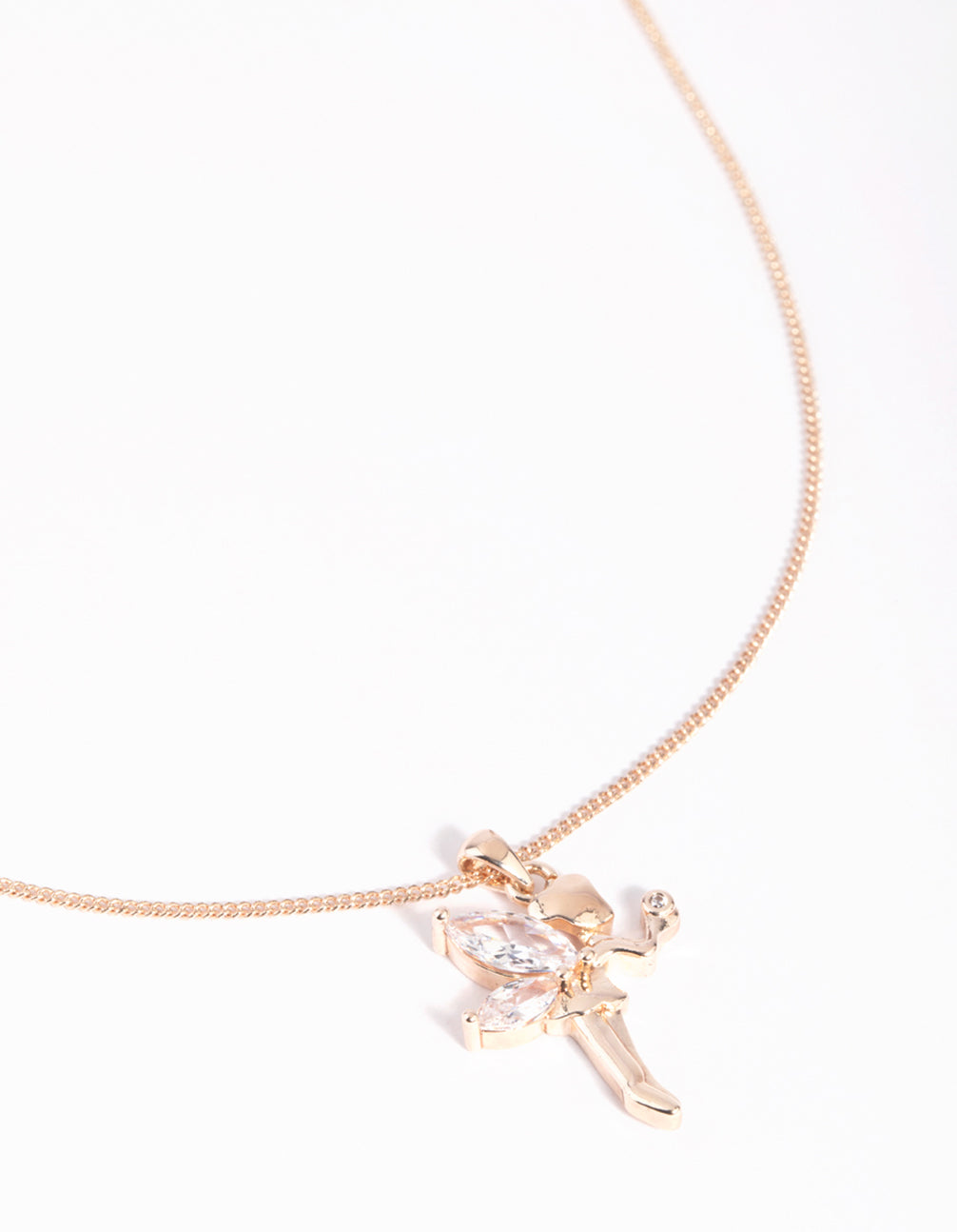 Rose Gold Cubic Zirconia Fairy Necklace