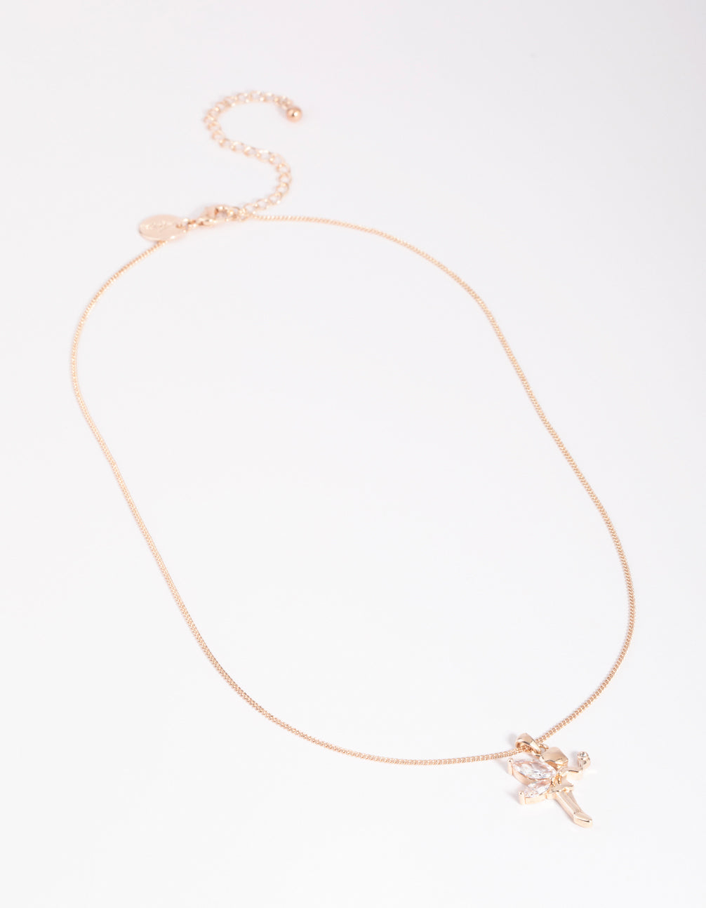Rose Gold Cubic Zirconia Fairy Necklace