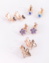 Kids Diamante & Butterfly Clip-On Earrings - link has visual effect only