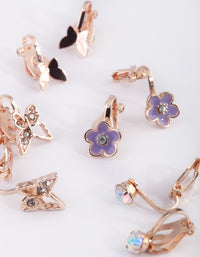 Kids Diamante & Butterfly Clip-On Earrings - link has visual effect only