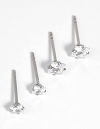 Surgical Steel Square Stud Earring Set - link has visual effect only