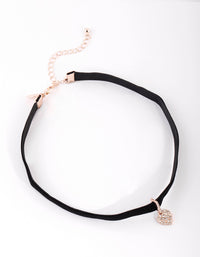 Rose Gold Heart Choker - link has visual effect only