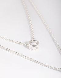 Silver Diamante Layered Necklace - link has visual effect only