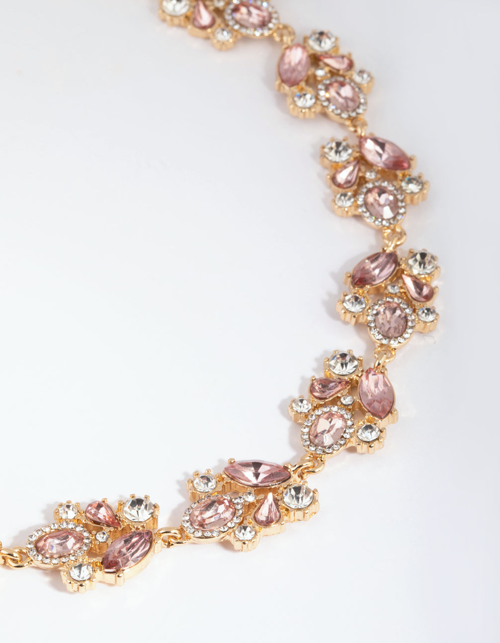 Gold Mixed Stone Collar Necklace