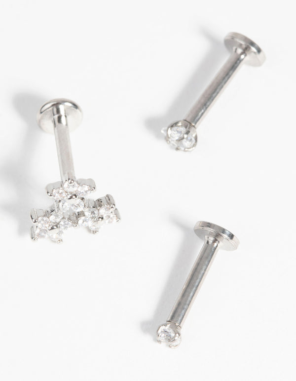 Surgical Steel Posy Flat Back Pack