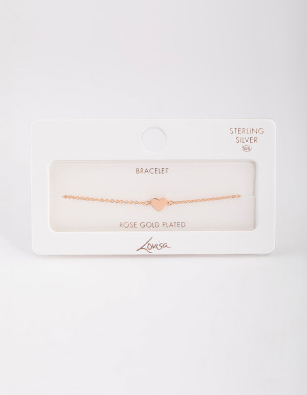 Rose Gold Plated Heart Bracelet
