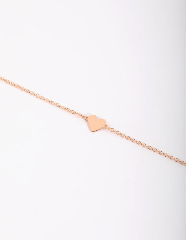 Rose Gold Plated Heart Bracelet