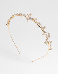 Gold Butterfly & Diamante Headband - link has visual effect only
