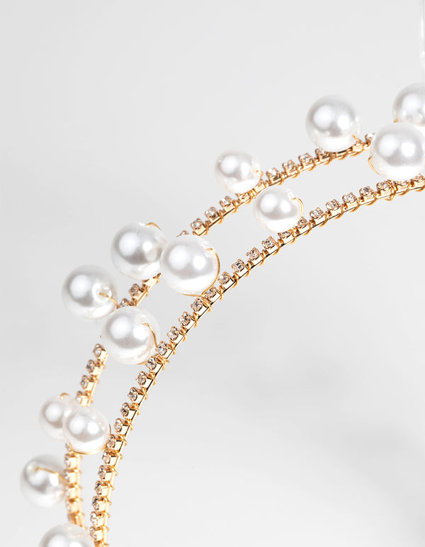 Gold Scattered Pearl Headband