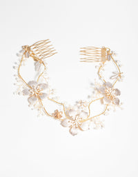 Gold Pearl Flower Drape - link has visual effect only