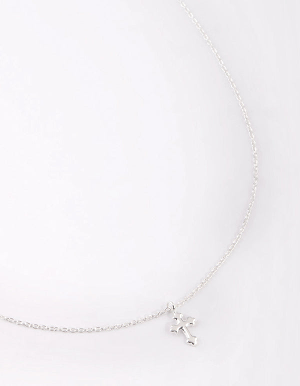 Sterling Silver Gothic Cross Necklace