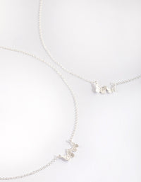 Sterling Silver Butterfly Necklace Set - link has visual effect only