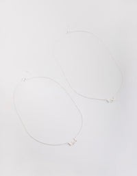 Sterling Silver Butterfly Necklace Set - link has visual effect only