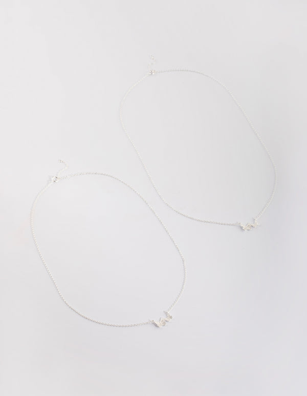 Sterling Silver Butterfly Necklace Set