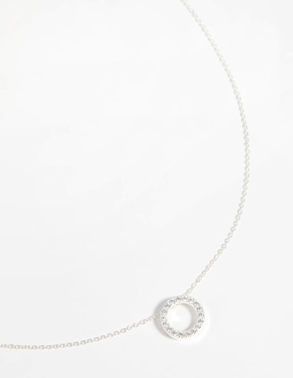 Sterling Silver Open Circle Necklace