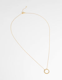 Gold Plated Sterling Silver Open Circle Necklace - link has visual effect only