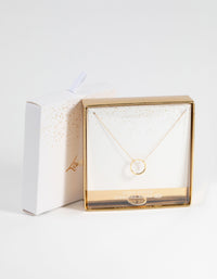 Gold Plated Sterling Silver Open Circle Necklace - link has visual effect only