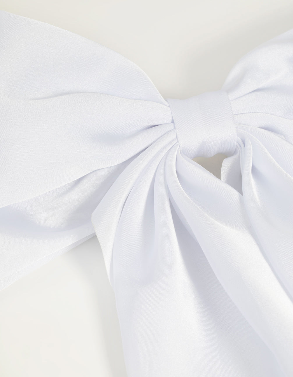 White Bow Clip