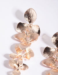 Rose Gold Flower Drop Earrings - link has visual effect only