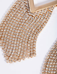 Gold Diamante Kite Drop Earrings - link has visual effect only