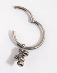 Titanium Diamante Cross Belly Ring - link has visual effect only