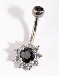 Titanium Flower Belly Bar - link has visual effect only