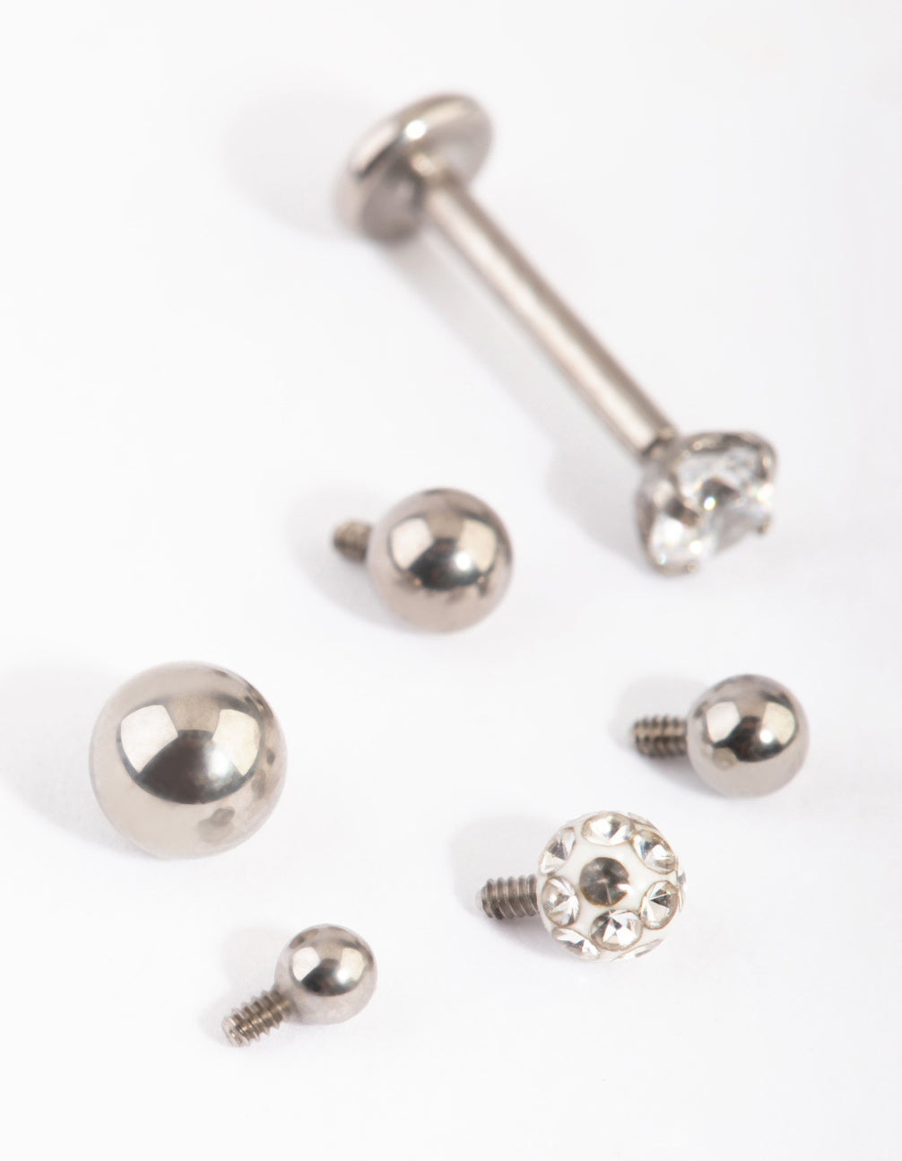 Titanium Ball Flat Back 6-Pack