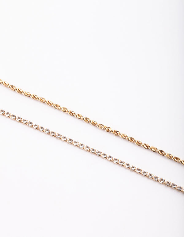 Gold Plated Anklet Set
