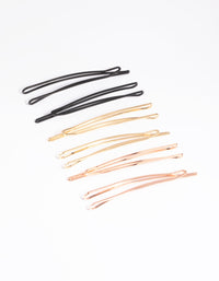 Mixed Metallic Hair Slide 6-Pack - link has visual effect only