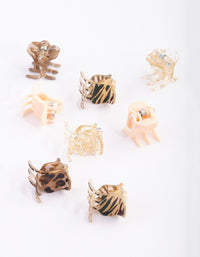 Mixed Neutral Pattern Mini Claw Clip 8-Pack - link has visual effect only