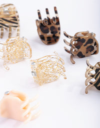 Mixed Neutral Pattern Mini Claw Clip 8-Pack - link has visual effect only