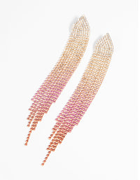 Red & Gold Diamante Earrings - link has visual effect only