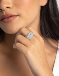 Silver Baguette Cubic Zirconia Ring - link has visual effect only