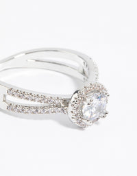 Silver Cubic Zirconia Ring - link has visual effect only